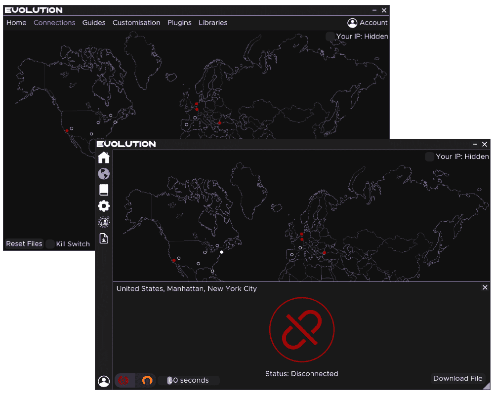 Evolution VPN 2 Connections